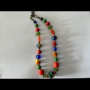 Vintage Colorful Beaded Necklace